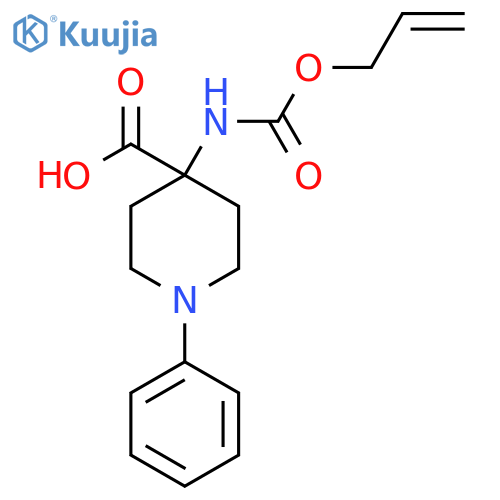 1-Phenyl-4-{[(prop-2-en-1-yloxy)carbonyl]amino}piperidine-4-carboxylic acid structure