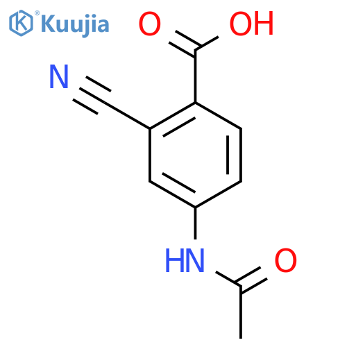 2-Cyano-4-acetamidobenzoic acid structure
