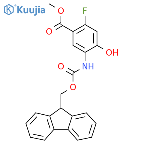 methyl 5-({[(9H-fluoren-9-yl)methoxy]carbonyl}amino)-2-fluoro-4-hydroxybenzoate structure