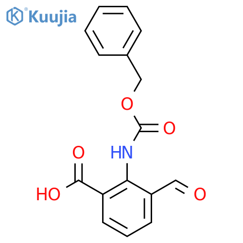 2-{[(Benzyloxy)carbonyl]amino}-3-formylbenzoic acid structure