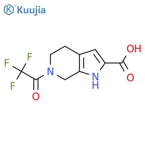 6-(2,2,2-trifluoroacetyl)-1H,4H,5H,6H,7H-pyrrolo[2,3-c]pyridine-2-carboxylic acid structure