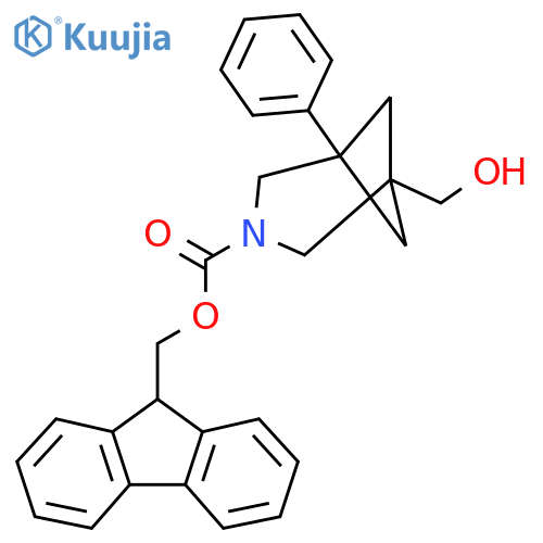 (9H-fluoren-9-yl)methyl 1-(hydroxymethyl)-5-phenyl-3-azabicyclo[3.1.1]heptane-3-carboxylate structure