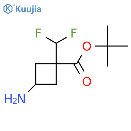 Tert-butyl 3-amino-1-(difluoromethyl)cyclobutane-1-carboxylate structure