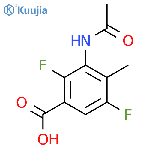 3-Acetamido-2,5-difluoro-4-methylbenzoic acid structure
