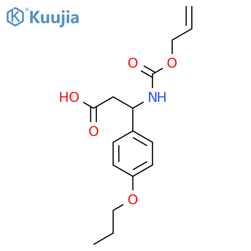 3-{[(Prop-2-en-1-yloxy)carbonyl]amino}-3-(4-propoxyphenyl)propanoic acid structure