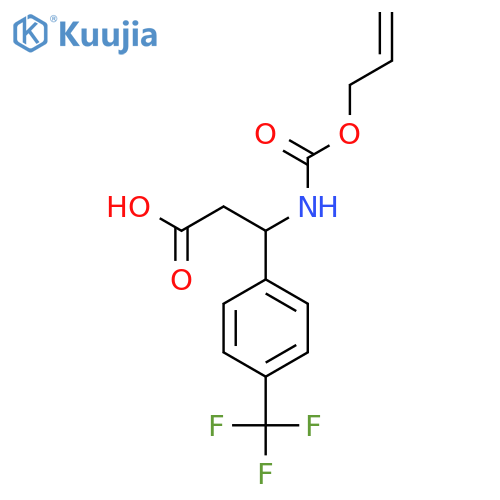 3-{[(Prop-2-en-1-yloxy)carbonyl]amino}-3-[4-(trifluoromethyl)phenyl]propanoic acid structure