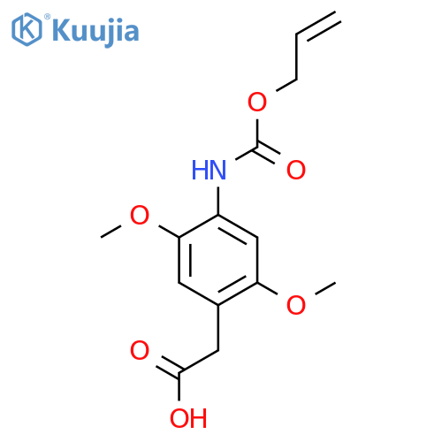 2-(2,5-Dimethoxy-4-{[(prop-2-en-1-yloxy)carbonyl]amino}phenyl)acetic acid structure