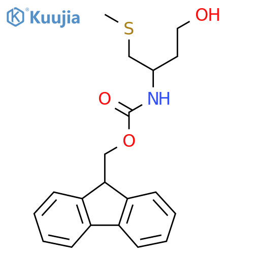 (9H-fluoren-9-yl)methyl N-[4-hydroxy-1-(methylsulfanyl)butan-2-yl]carbamate structure
