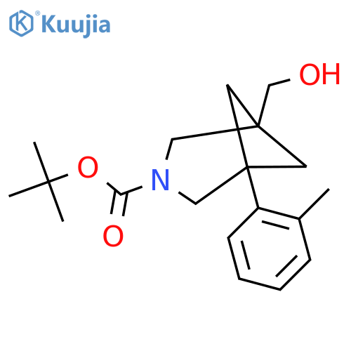 Tert-butyl 1-(hydroxymethyl)-5-(2-methylphenyl)-3-azabicyclo[3.1.1]heptane-3-carboxylate structure
