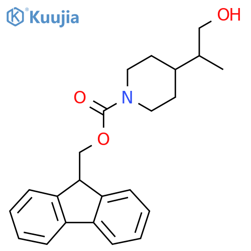 (9H-fluoren-9-yl)methyl 4-(1-hydroxypropan-2-yl)piperidine-1-carboxylate structure