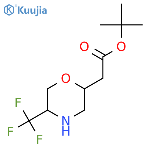Tert-butyl 2-[5-(trifluoromethyl)morpholin-2-yl]acetate structure