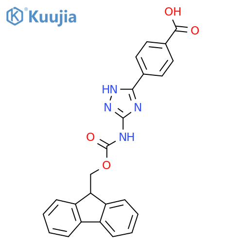 4-[5-({[(9H-fluoren-9-yl)methoxy]carbonyl}amino)-4H-1,2,4-triazol-3-yl]benzoic acid structure