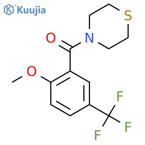 (2-Methoxy-5-(trifluoromethyl)phenyl)(thiomorpholino)methanone structure