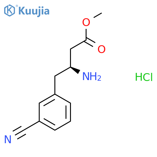 methyl (3S)-3-amino-4-(3-cyanophenyl)butanoate hydrochloride structure