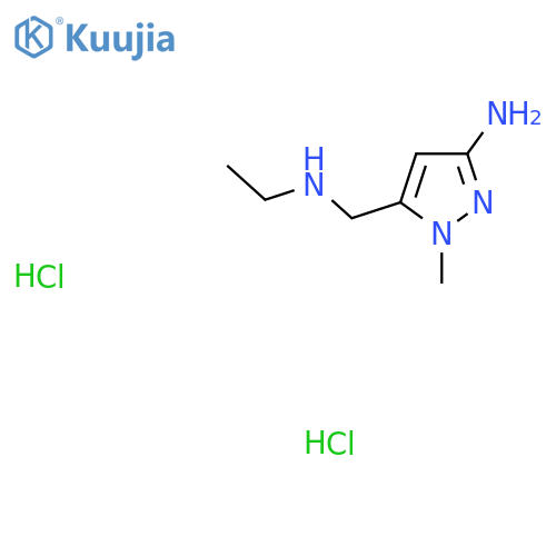 5-[(ethylamino)methyl]-1-methyl-1H-pyrazol-3-amine dihydrochloride structure