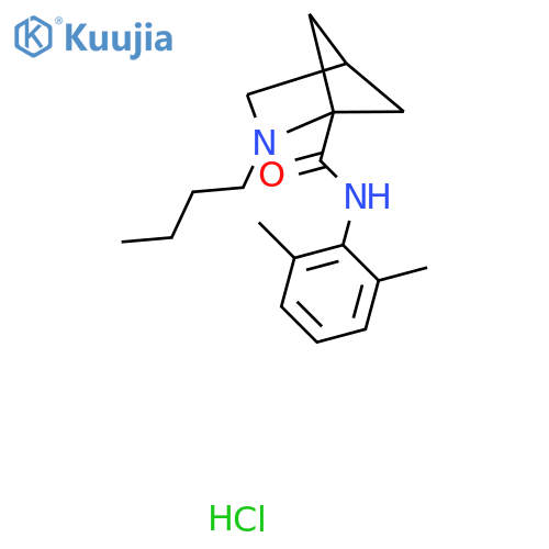 2-butyl-N-(2,6-dimethylphenyl)-2-azabicyclo[2.1.1]hexane-1-carboxamide hydrochloride structure