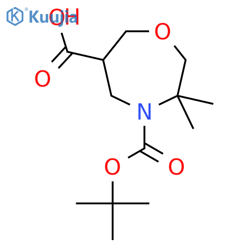 4-[(Tert-butoxy)carbonyl]-3,3-dimethyl-1,4-oxazepane-6-carboxylic acid structure