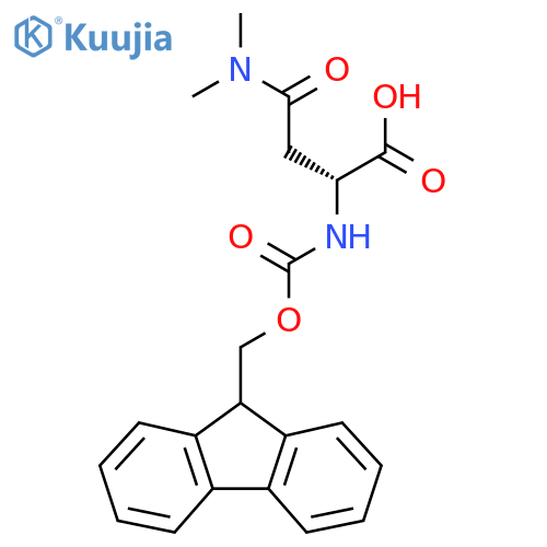(2R)-3-(dimethylcarbamoyl)-2-({(9H-fluoren-9-yl)methoxycarbonyl}amino)propanoic acid structure