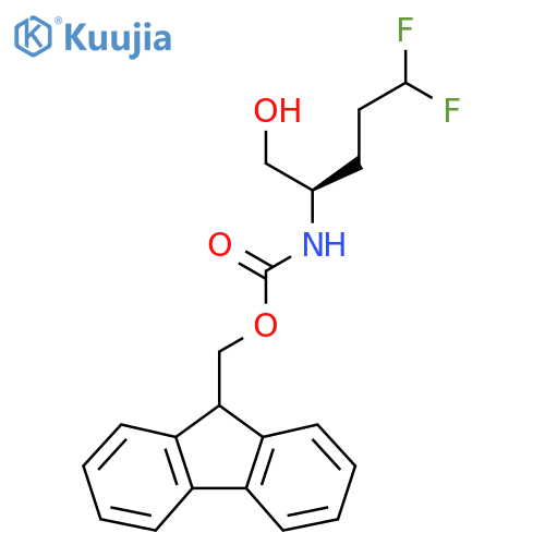(9H-fluoren-9-yl)methyl N-[(2R)-5,5-difluoro-1-hydroxypentan-2-yl]carbamate structure