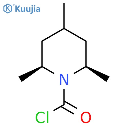 (2R,4r,6S)-2,4,6-trimethylpiperidine-1-carbonyl chloride structure