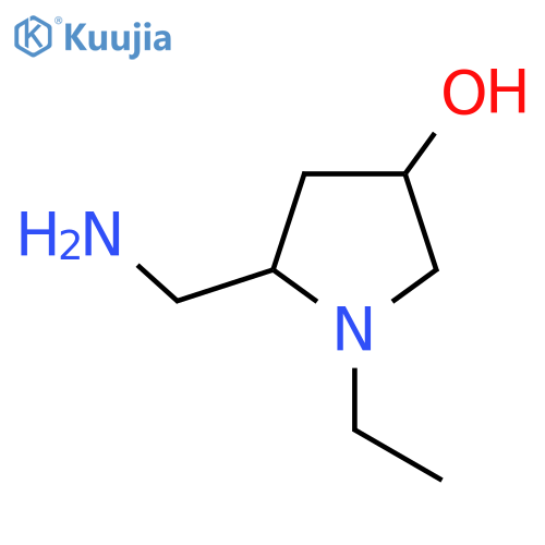 5-(Aminomethyl)-1-ethylpyrrolidin-3-ol structure