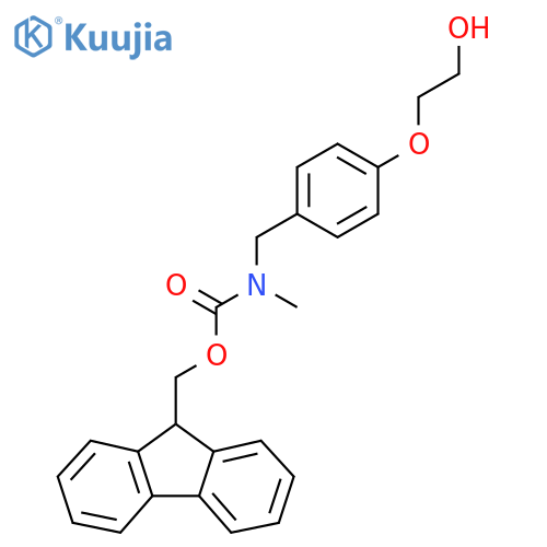 (9H-fluoren-9-yl)methyl N-{[4-(2-hydroxyethoxy)phenyl]methyl}-N-methylcarbamate structure