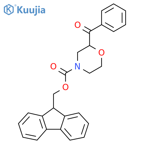 (9H-fluoren-9-yl)methyl 2-benzoylmorpholine-4-carboxylate structure