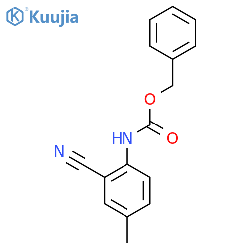 benzyl N-(2-cyano-4-methylphenyl)carbamate structure