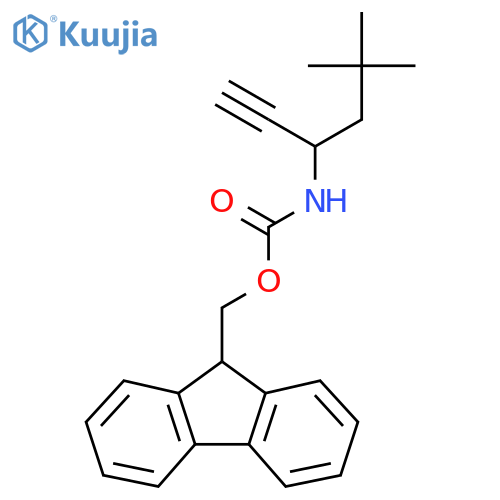 (9H-fluoren-9-yl)methyl N-(5,5-dimethylhex-1-yn-3-yl)carbamate structure