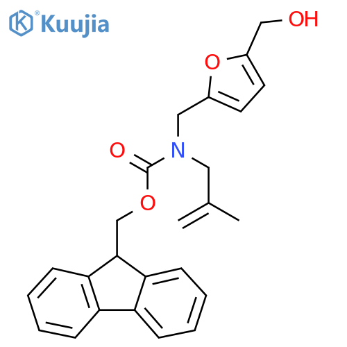 (9H-fluoren-9-yl)methyl N-{[5-(hydroxymethyl)furan-2-yl]methyl}-N-(2-methylprop-2-en-1-yl)carbamate structure