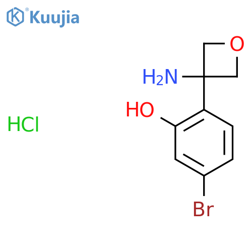 2-(3-Aminooxetan-3-yl)-5-bromophenol hydrochloride structure