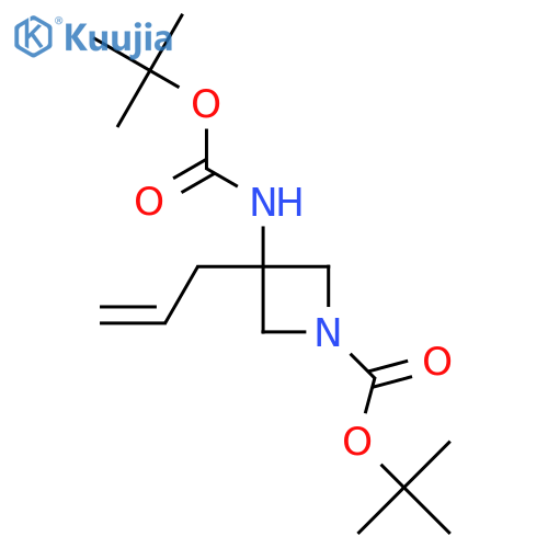 Tert-butyl 3-{[(tert-butoxy)carbonyl]amino}-3-(prop-2-en-1-yl)azetidine-1-carboxylate structure