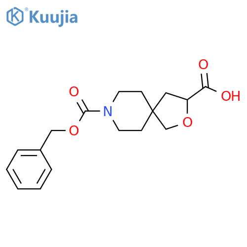 8-[(Benzyloxy)carbonyl]-2-oxa-8-azaspiro[4.5]decane-3-carboxylic acid structure