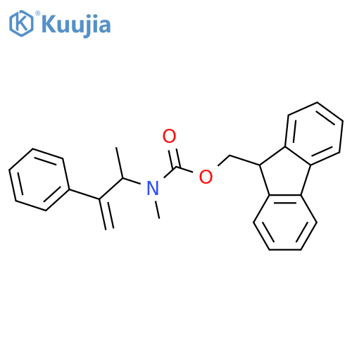 (9H-fluoren-9-yl)methyl N-methyl-N-(3-phenylbut-3-en-2-yl)carbamate structure