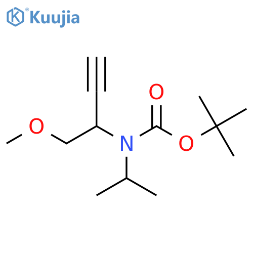 tert-butyl N-(1-methoxybut-3-yn-2-yl)-N-(propan-2-yl)carbamate structure