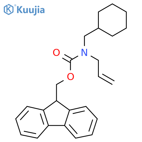 (9H-fluoren-9-yl)methyl N-(cyclohexylmethyl)-N-(prop-2-en-1-yl)carbamate structure
