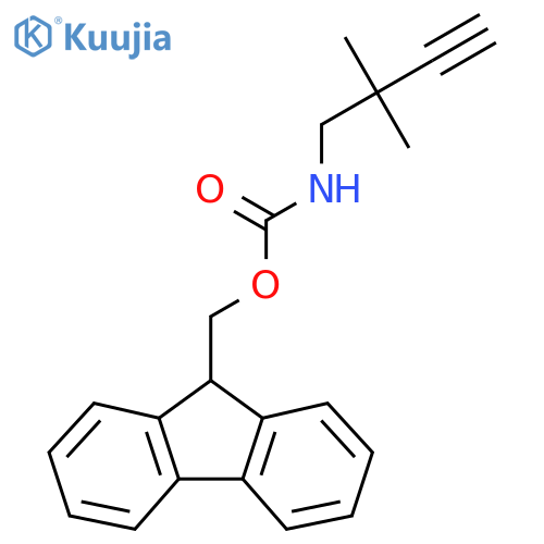 (9H-fluoren-9-yl)methyl N-(2,2-dimethylbut-3-yn-1-yl)carbamate structure