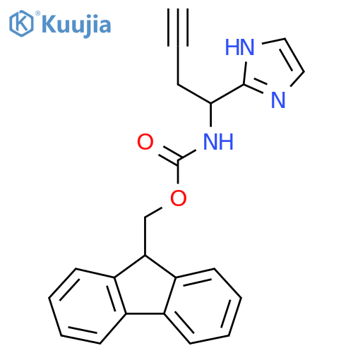 (9H-fluoren-9-yl)methyl N-[1-(1H-imidazol-2-yl)but-3-yn-1-yl]carbamate structure
