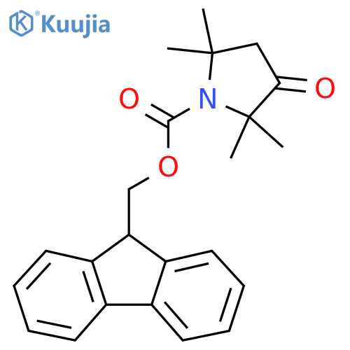 (9H-fluoren-9-yl)methyl 2,2,5,5-tetramethyl-3-oxopyrrolidine-1-carboxylate structure