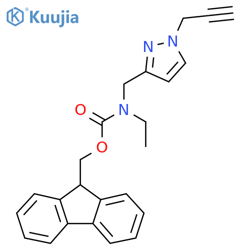 (9H-fluoren-9-yl)methyl N-ethyl-N-{[1-(prop-2-yn-1-yl)-1H-pyrazol-3-yl]methyl}carbamate structure