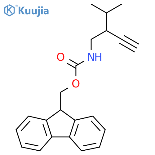 (9H-fluoren-9-yl)methyl N-[2-(propan-2-yl)but-3-yn-1-yl]carbamate structure