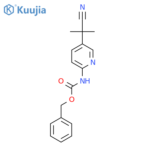benzyl N-[5-(1-cyano-1-methylethyl)pyridin-2-yl]carbamate structure