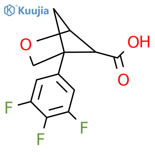 4-(3,4,5-Trifluorophenyl)-2-oxabicyclo[2.1.1]hexane-5-carboxylic acid structure
