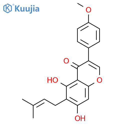 4H-1-Benzopyran-4-one,5,7-dihydroxy-3-(4-methoxyphenyl)-6-(3-methyl-2-buten-1-yl)- structure