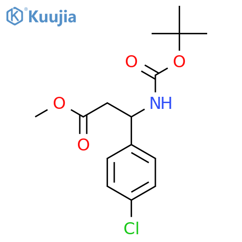 Methyl 3-((tert-butoxycarbonyl)amino)-3-(4-chlorophenyl)propanoate structure