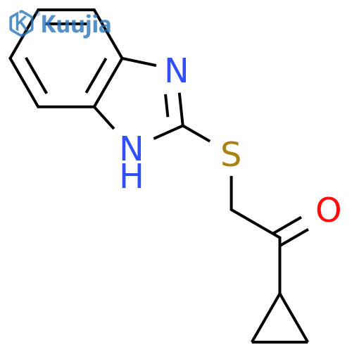 2-(1H-Benzimidazol-2-ylthio)-1-cyclopropylethanone structure