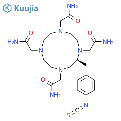 1,4,7,10-Tetraazacyclododecane-1,4,7,10-tetraacetamide, 2-[(4-isothiocyanatophenyl)methyl]-, (2S)-  structure