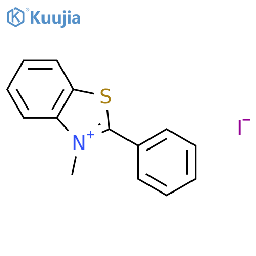 Benzothiazolium, 3-methyl-2-phenyl-, iodide structure