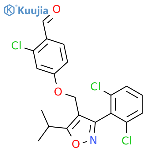 2-Chloro-4-((3-(2,6-dichlorophenyl)-5-isopropyl-isoxazol-4-yl)methoxy)benzaldehyde structure