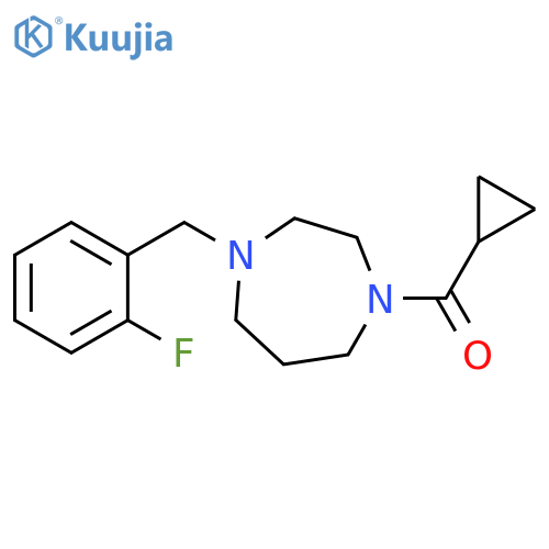 1-cyclopropanecarbonyl-4-[(2-fluorophenyl)methyl]-1,4-diazepane structure